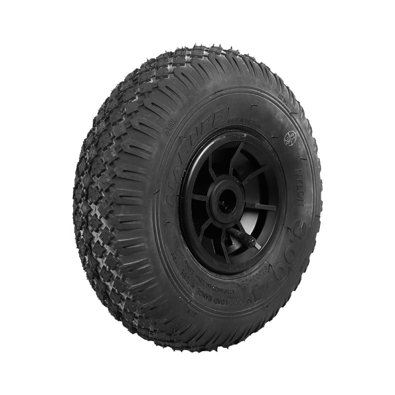 pneu + roue 3.00-4 2.10x4 (260x85) roulement à rouleaux Ø20 NL50mm plastique PP S-2303 noir