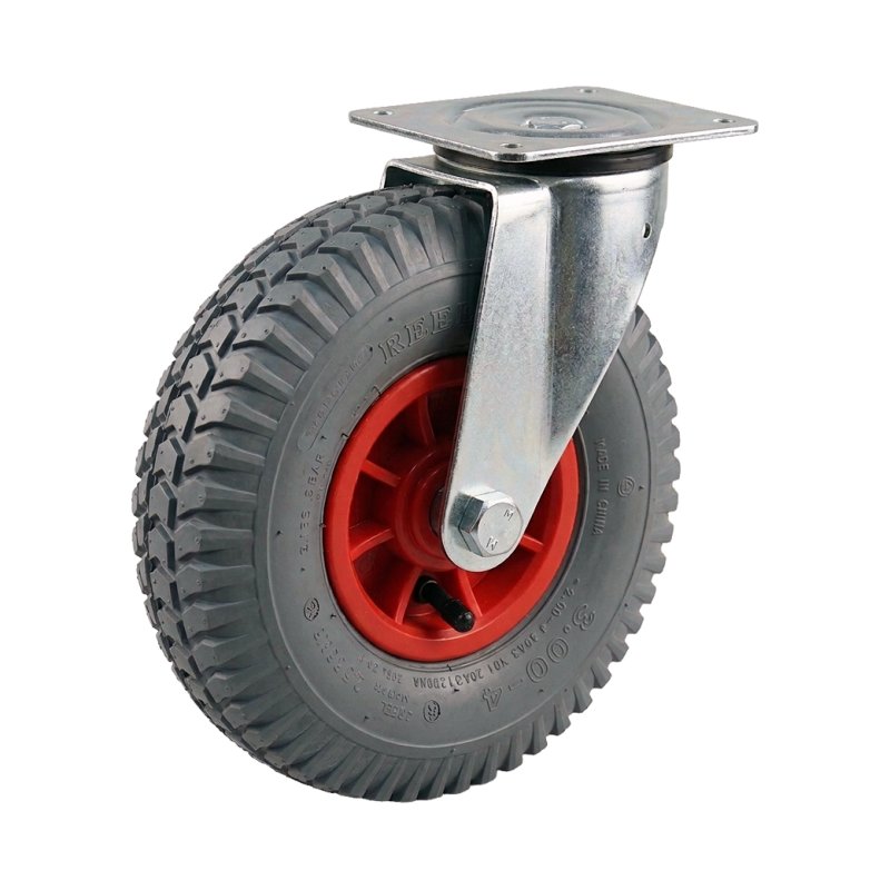 roulette pivotante 3.00-4 2.10x4 ET0 roulement à rouleaux Ø20 NL75mm plastique C-248 Rouge 91 montage de la plaque roulement à r