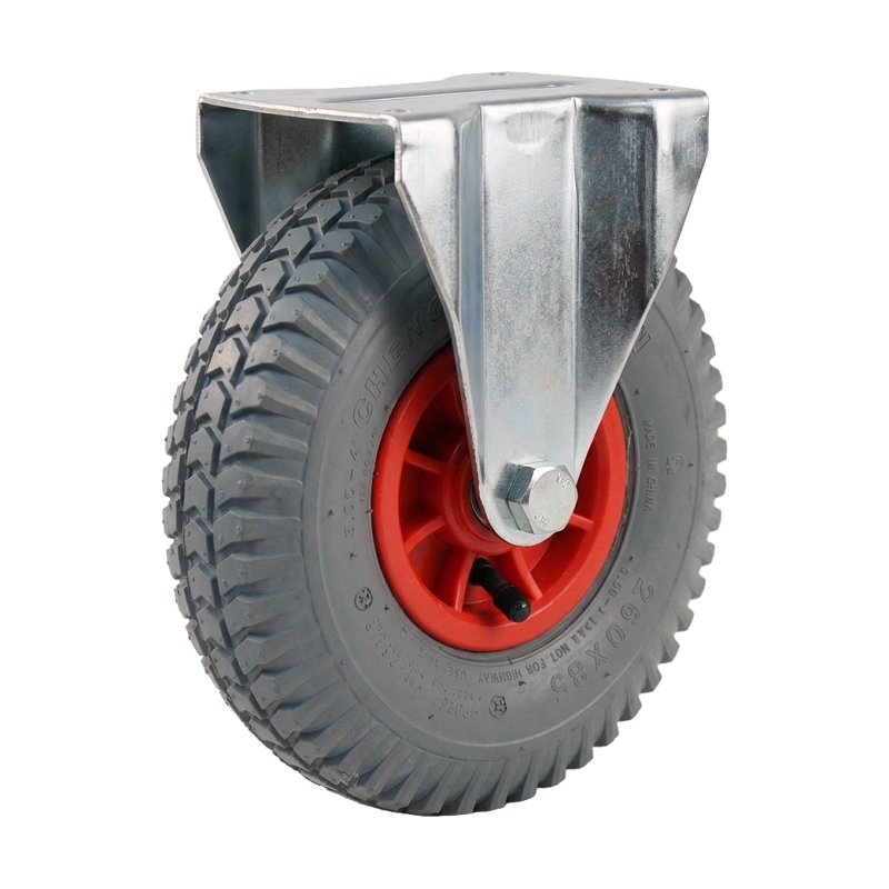 roue fixe 3.00-4 2.10x4 ET0 roulement à rouleaux Ø20 NL75mm plastique C-248 Rouge 91 montage de la plaque roulement à rouleaux