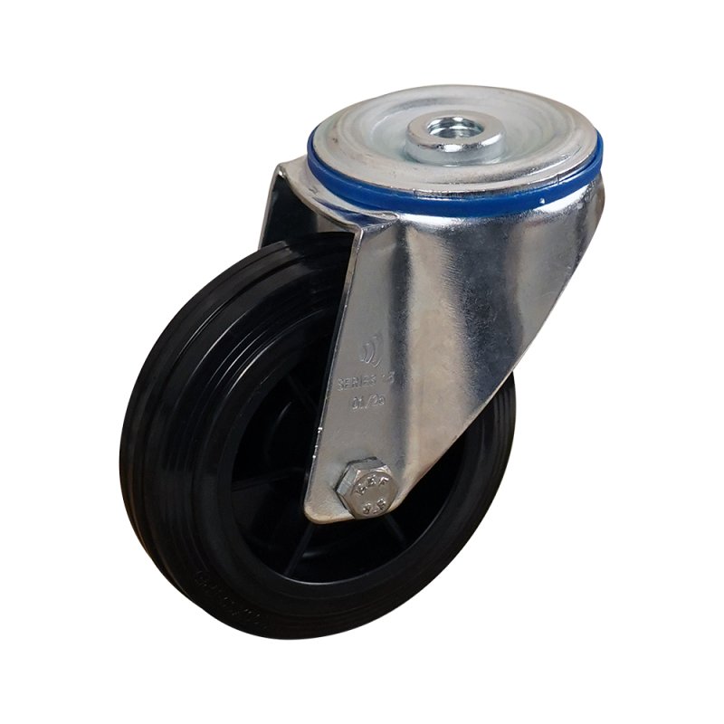 roulette pivotante 80mm trou pour boulon roulement à rouleaux