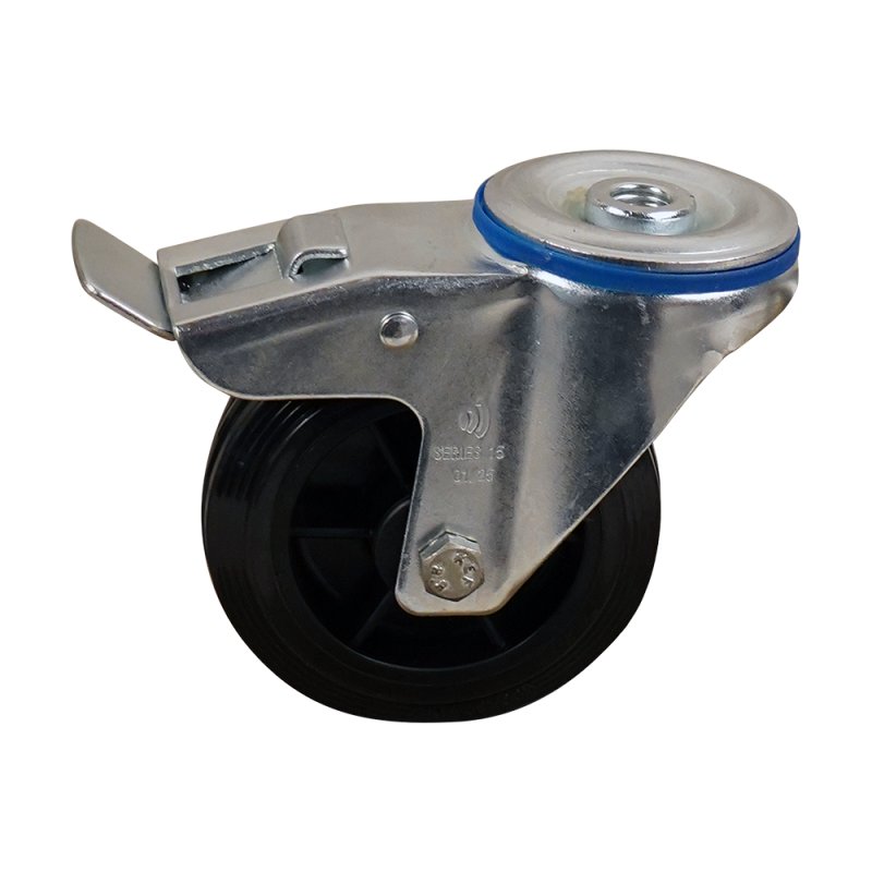 roulette pivotante avec frein 100mm série 06 ᠆ 15 trou pour boulon roulement à rouleaux