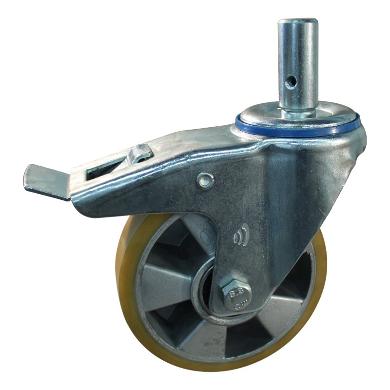 roulette pivotante avec frein 100mm série 29 ᠆ 15 goupille roulement à billes