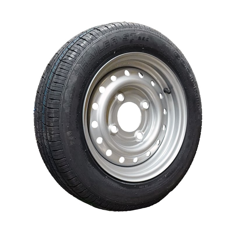 pneu + roue 145/80 R13 4½Jx13H2 ET20 85/130/4 métal ST290 M+S gris argent