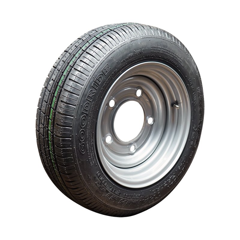 pneu + roue 155/70 R12C 5½Jx12H2 ET0 115/165.1/5 métal ST290 M+S gris argent