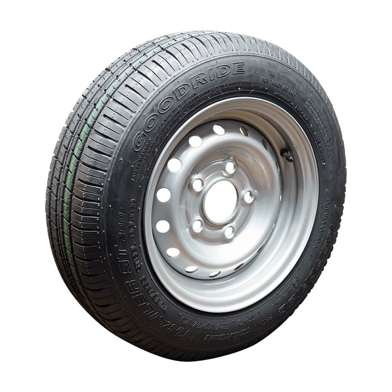 pneu + roue 155/70 R12C 5½Jx12H2 ET30 67/112/5 métal ST290 M+S gris argent