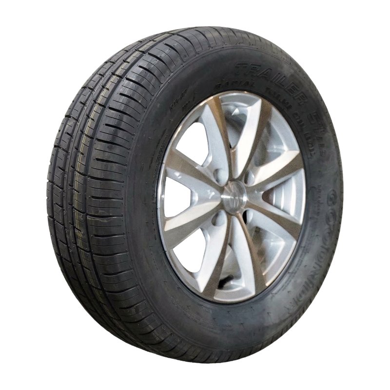 pneu + roue 155/80 R13 5Jx13H2 ET30 57/100/4 métal léger ST290 M+S gris argent
