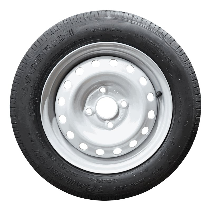 pneu + roue 155/80 R13 5Jx13H2 ET30 57/100/4 métal ST290 M+S gris argent