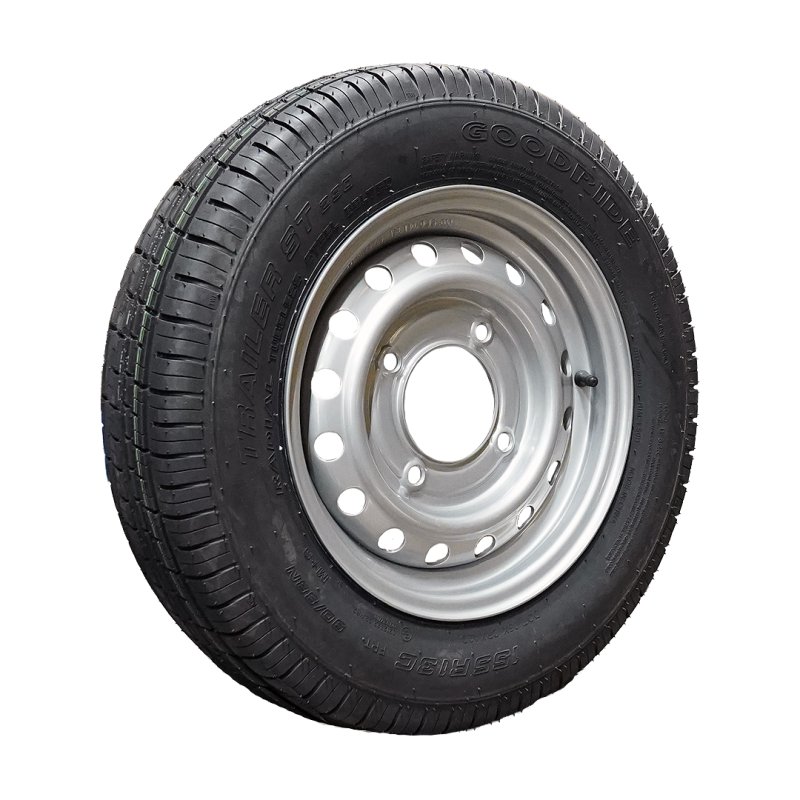 pneu + roue 155 R13C 4½Jx13H2 ET25.4 95/139.7/4 métal ST290 gris argent