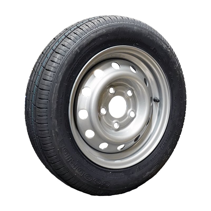 pneu + roue 155 R13C 4Jx13H2 ET30 66,5/112/5 métal ST290 gris argent