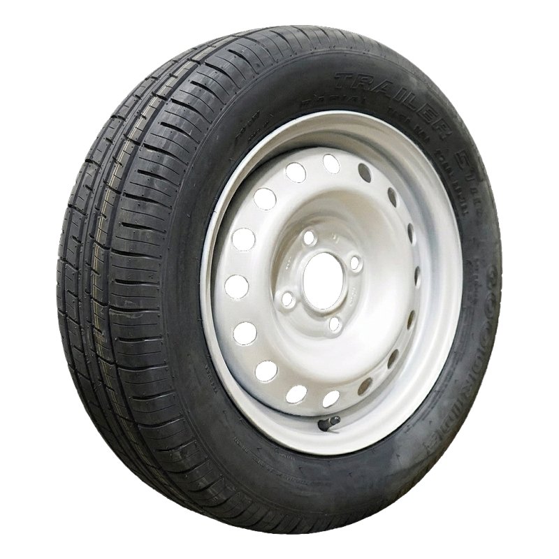 pneu + roue 185/70 R13 5Jx13H2 ET30 57/100/4 métal ST290 M+S gris argent