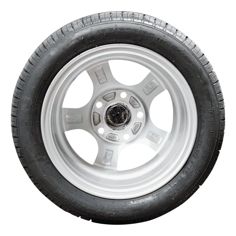 pneu + roue 195/50 R13C 6Jx13H2 ET30 67/112/5 métal léger ST290 M+S gris argent