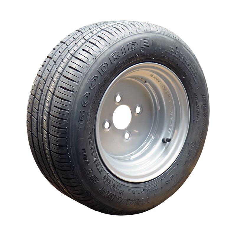 pneu + roue 195/55 R10C 6.00x10H2 ET-4 60/100/4 métal ST290 M+S gris argent