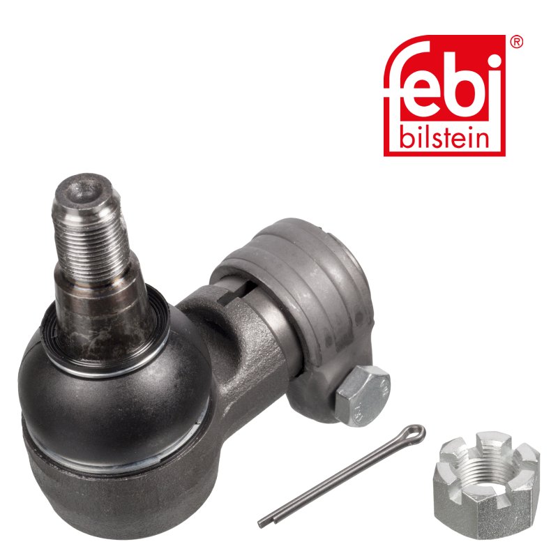 Articulation pour cylindre hydraulique de direction avec écrou crénelé et goupille fendue