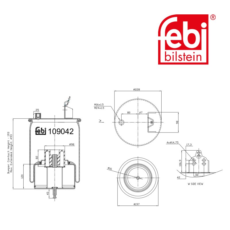 Coussin d air avec piston en acier et tige piston