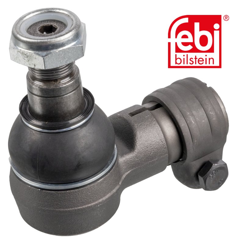 Articulation pour cylindre hydraulique de direction avec écrou crénelé et goupille fendue