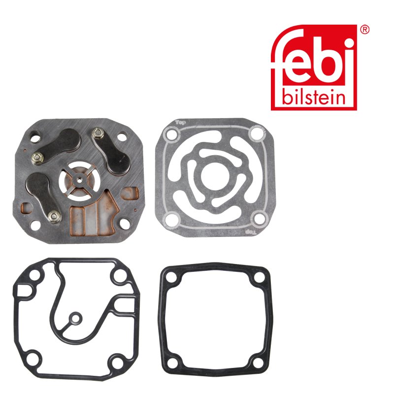 Kit de rép clapet à lamelles pour compresseur pneumatique, avec plaque de vannes