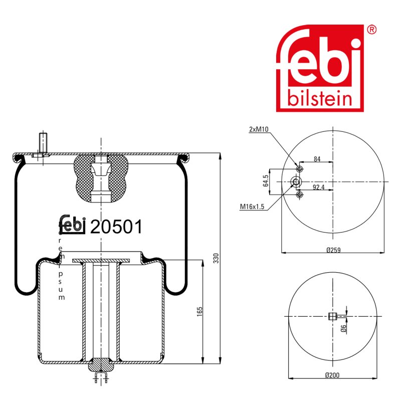 Coussin d air avec piston en acier