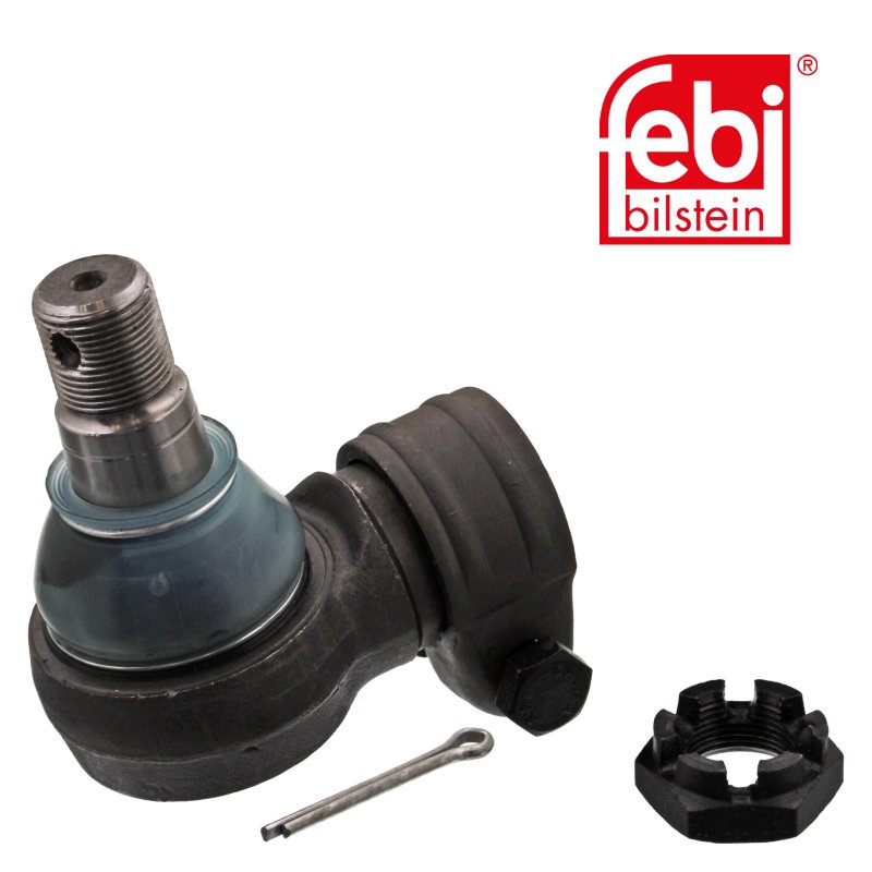 Articulation pour cylindre hydraulique de direction avec écrou crénelé et goupille fendue