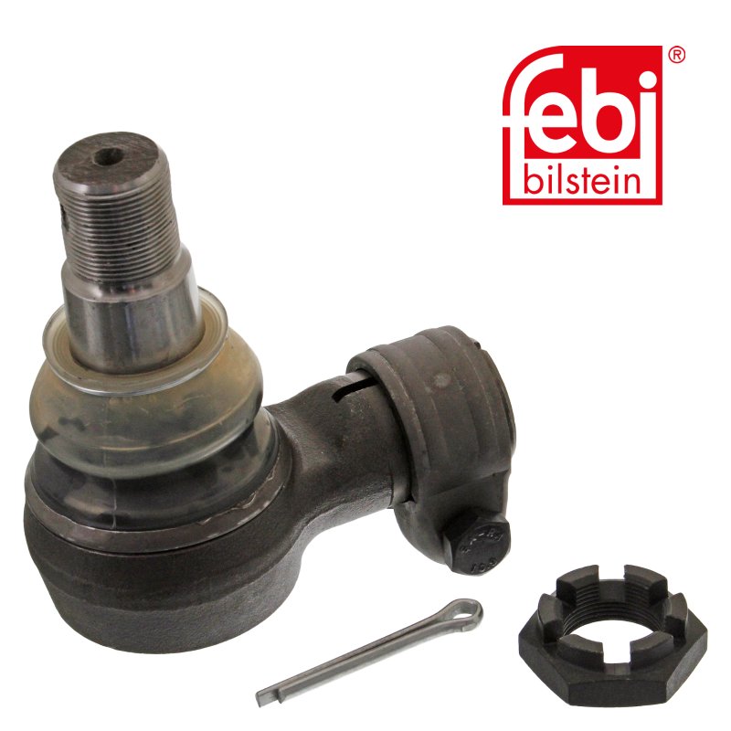 Articulation pour cylindre hydraulique de direction avec écrou crénelé et goupille fendue