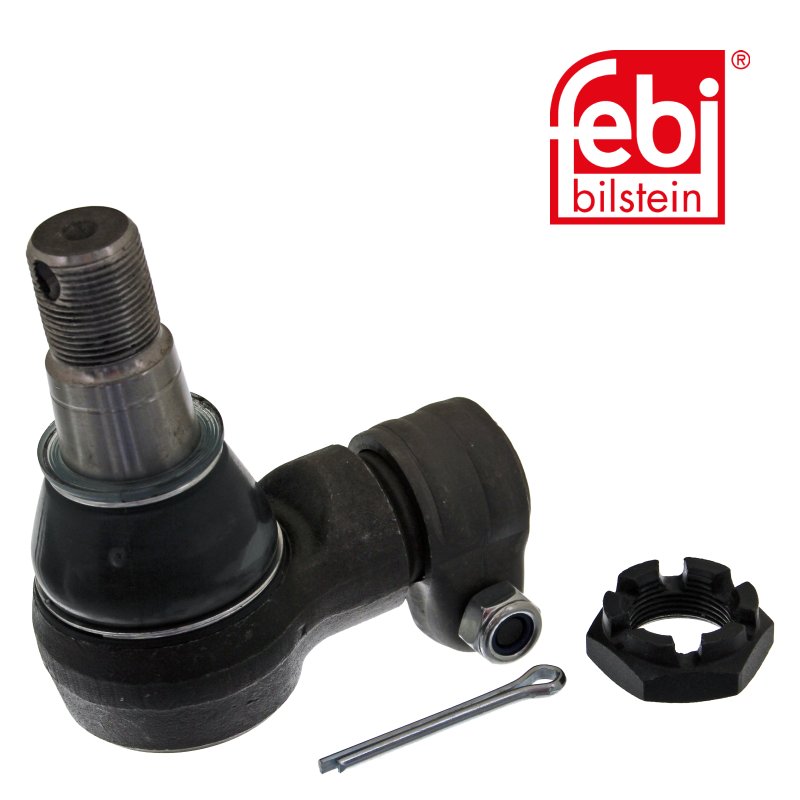 Articulation pour cylindre hydraulique de direction avec écrou crénelé et goupille fendue