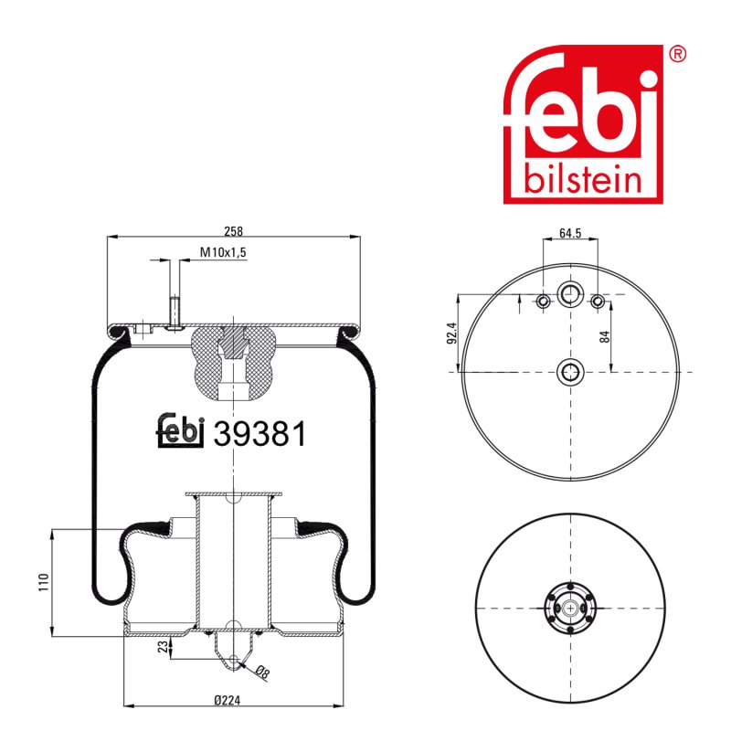 Coussin d air avec piston en acier