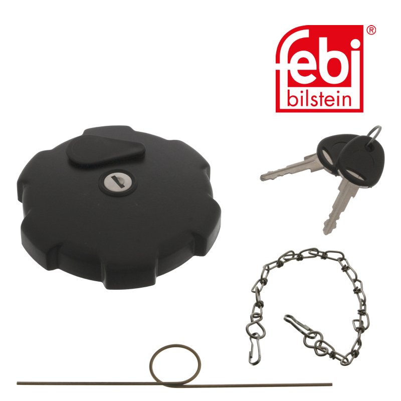 Bouchon de réservoir verrouillable, non ventilé avec joint d'étanchéité et chaîne