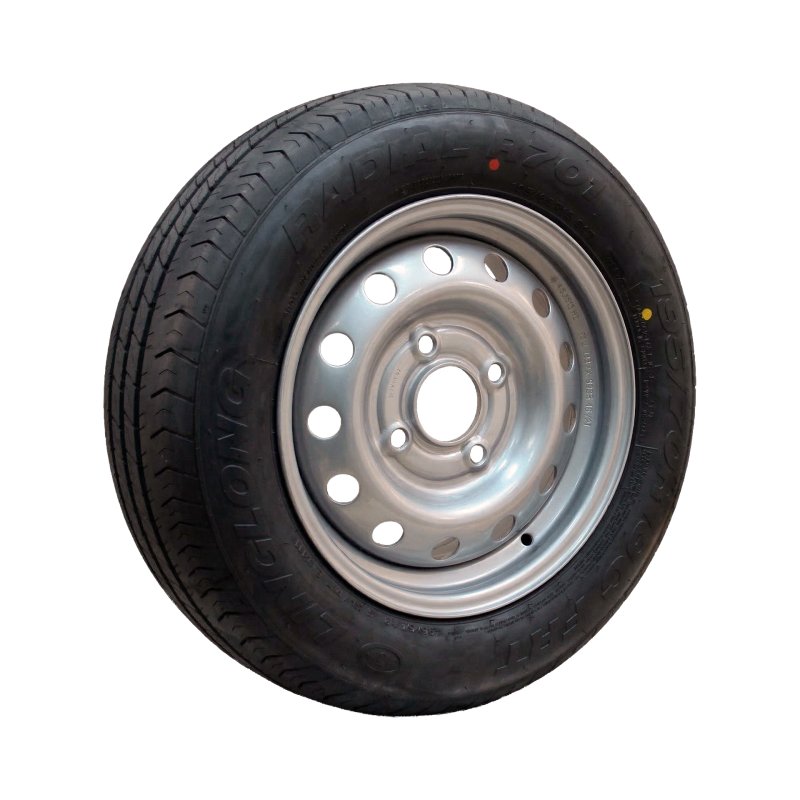 pneu + roue 185/70 R13C 4½Jx13H2 ET25.4 95/139.7/4 métal R701 M+S gris argent