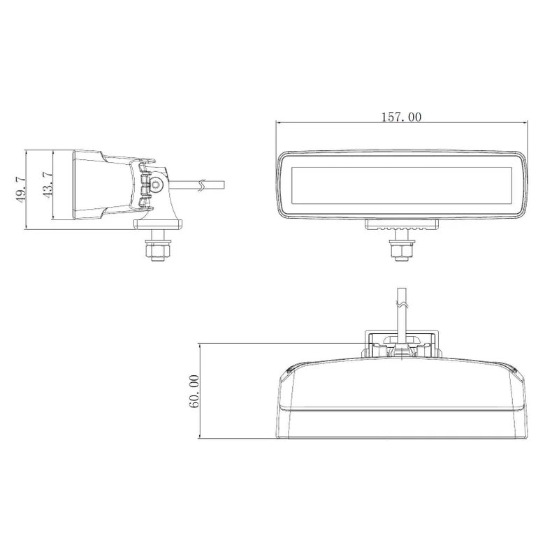 LED werklamp 2880 lumen | 30Watt | IP69K | Deutsch connector