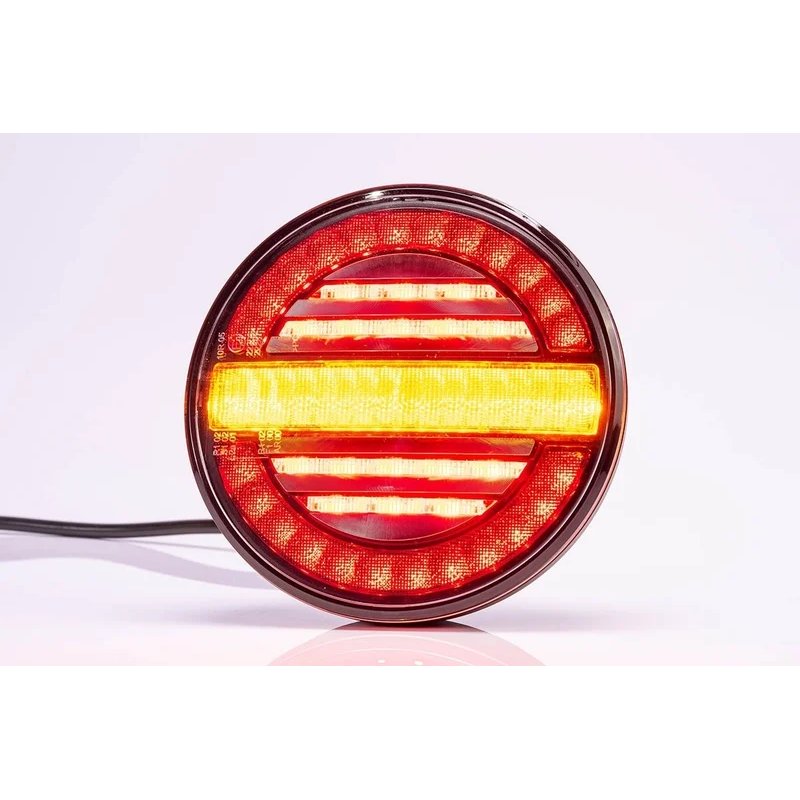 barre arrière LED, rond avec feu clignotant dynamique 12-24V 4m cable