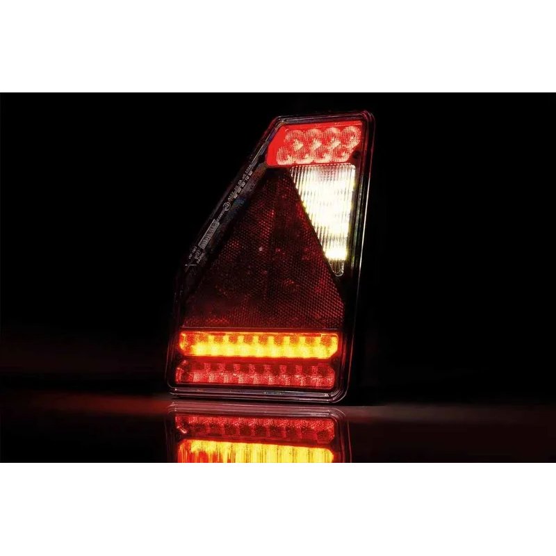gauche | barre arrière LED | modèle triangle | 12V | 6-fonctions | 100cm. cable