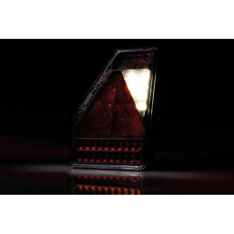 gauche | barre arrière LED | modèle triangle | 12V | 6-fonctions | 100cm. cable