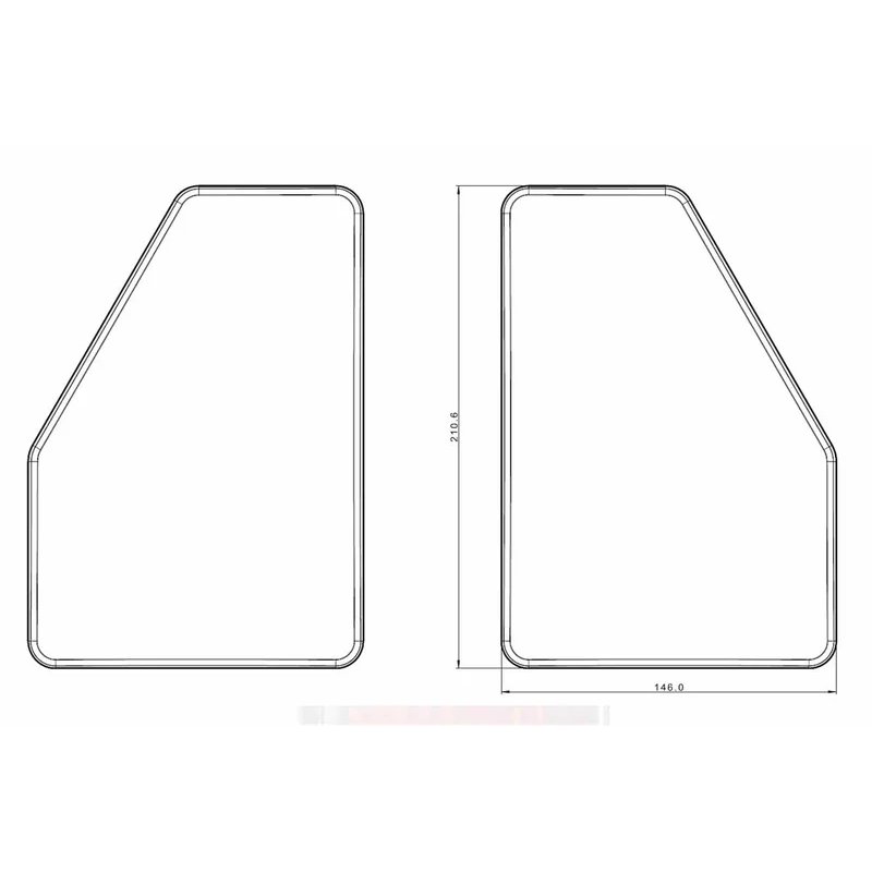 droite | barre arrière LED triangle | 12V | 6-fonctions | 1m. de cable