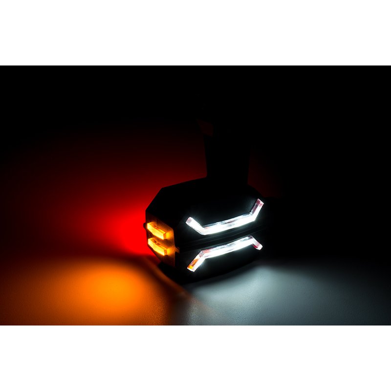 barre de gabarit LED droite, rouge-blanc-ambré, 12-24V, 60cm de cable