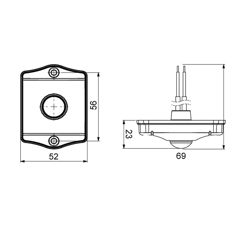 détecteur de mouvement 12-24V câble de 30cm