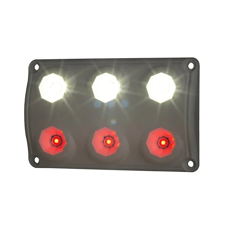 lampe intérieure LED rouge (19lm) - blanche (720lm-5000K) 12-24V
