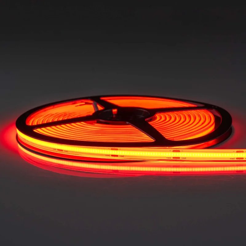 strip LED sur bobine 5m | 24V | effet néon | rouge | IP68