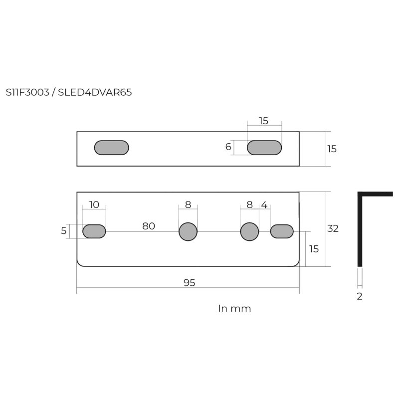 support de montage pour S11F3003 / SLED4DVAR65 / SSLED3DV