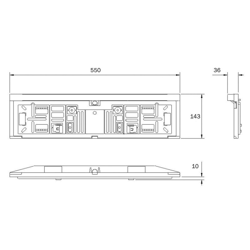 support de plaque d'immatriculation ADR à LED avec éclairage 1,5m + connecteur 1,5mm².
