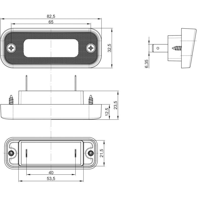 eclairage LED de plaque intégré 12-24V