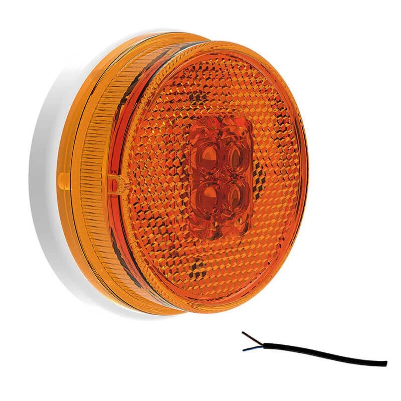 Feu de position LED orange | 12-24V | câble de 50cm.