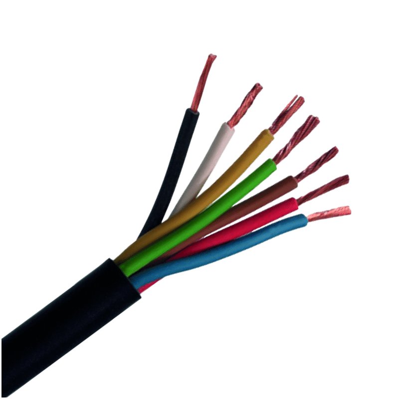 câble 7 fils | 1.50mm² | noir-rouge-bleu-brun-jaune-vert-blanc | 100m