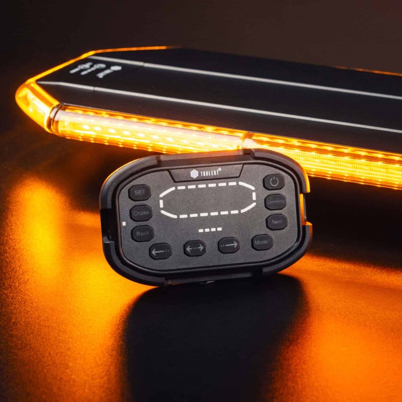 rampe lumineuse LED orange | 1664mm | 12-24V | boîtier de commande inclus