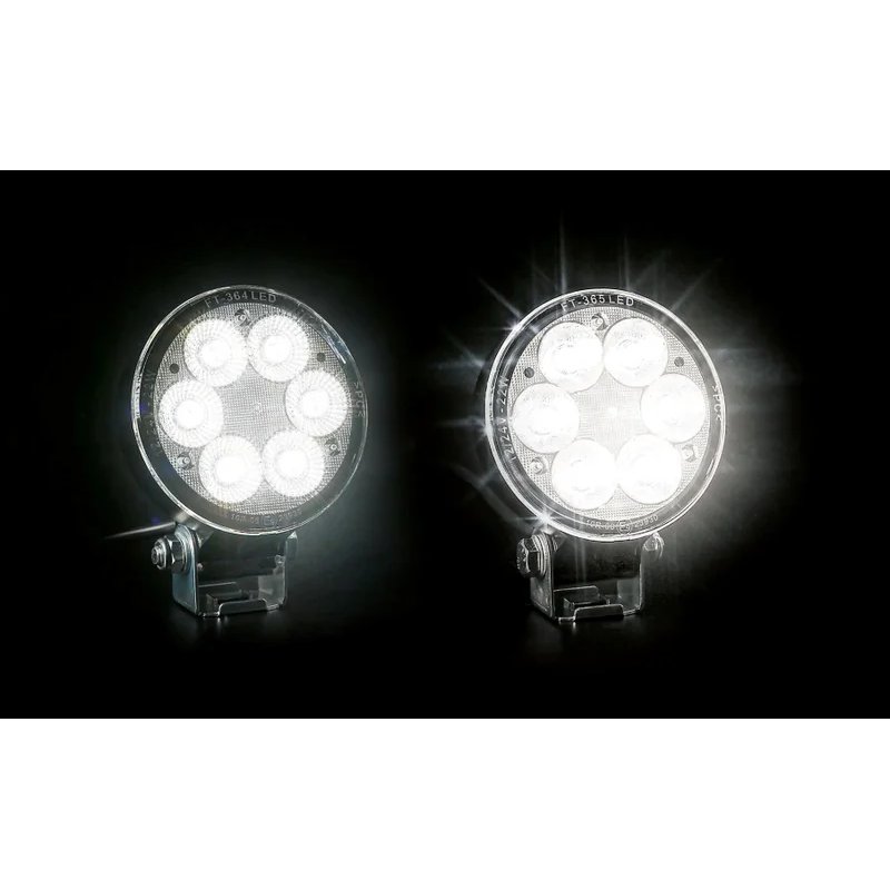 barre de travail LED rond 2500lm, 22W, 12-24V, connecteur intégré DT