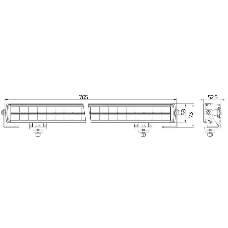 barre éclairage LED | Geminus 3 | 24,300 lumen | 76.5cm. | 9-36V | IP69K