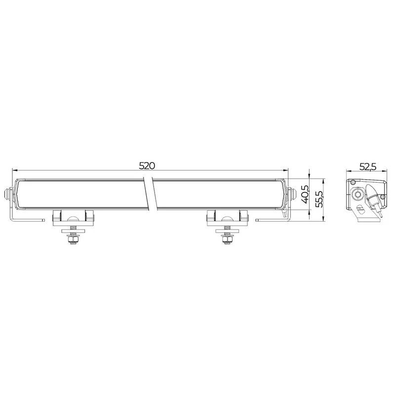 barre lumineuse LED Spartan avec feux de position diurnes orange ou blancs 9600 lumen