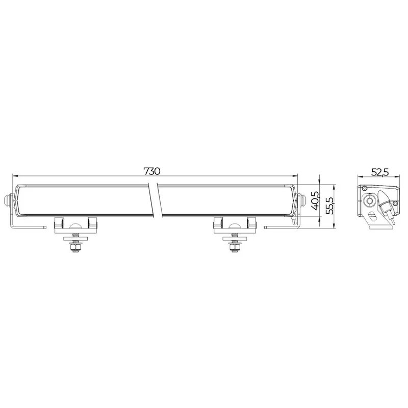 barre éclairage LED Spartan avec feux de position orange ou blancs 14 400 lumen