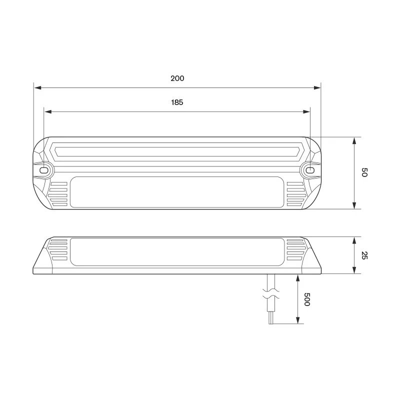 lampe de travail d'angle LED | noir | 1980 lumen | 12-24V | 11.5 Watt