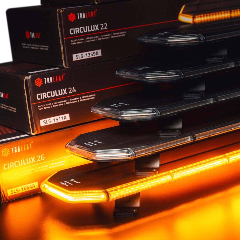 rampe lumineuse LED orange | 1206mm | 12-24V | boîtier de commande inclus