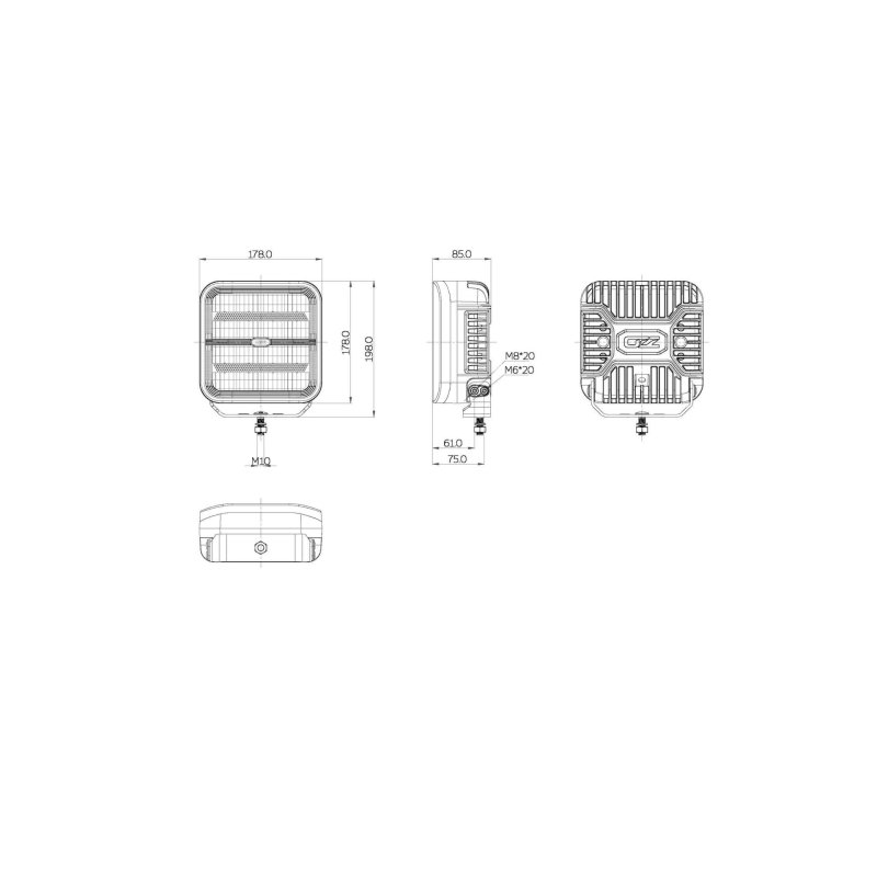 OZZ lights SQR 7"