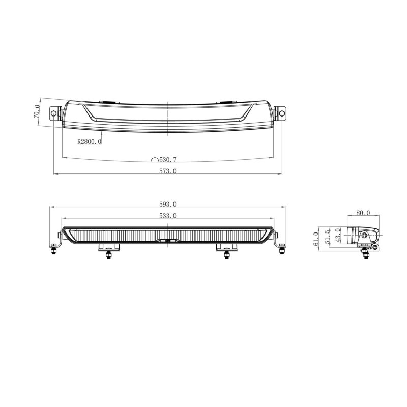 OZZ XB1 20 barre LED blanche